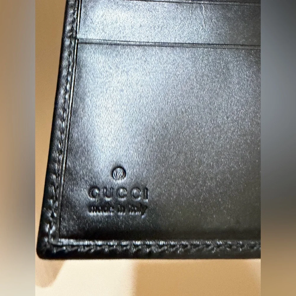 Gucci Black Leather Tom Ford Era Bifold Large Wallet